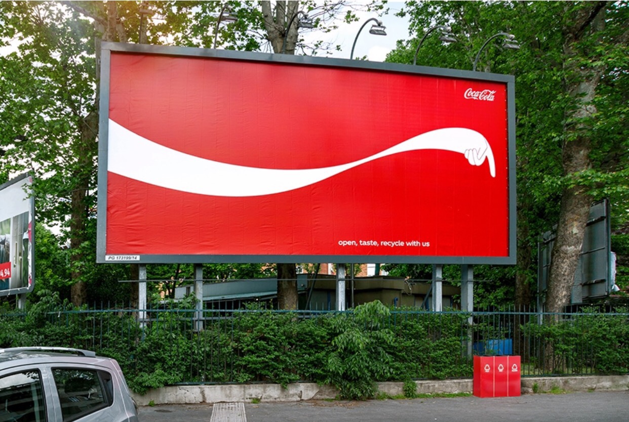 CocaCola-These Outdoor Ads Point You to Recycling Bins-1